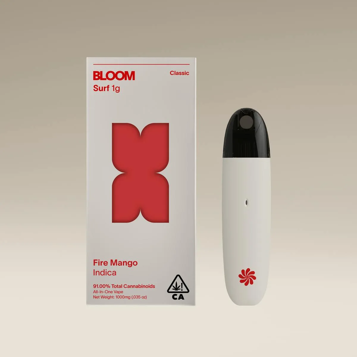 Canetinha THC Bloom Classic Surf AIO 1000mg Fire Mango