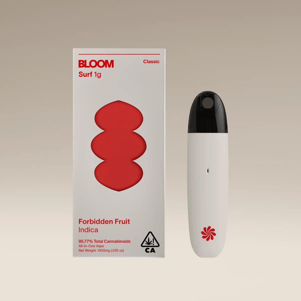 Caneta THC Bloom Classic Surf AIO 1000mg Forbidden Fruit