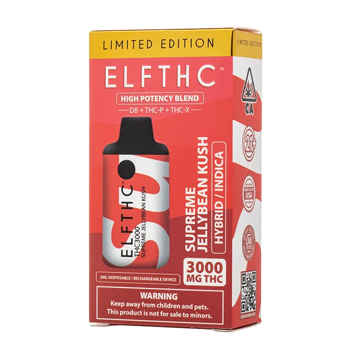 Caneta THC ELF THC THC3000 3G Supreme Jellybean Kush